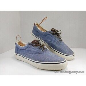 Sperry Top-Sider Men's CVO Striper Fleck Twill in Blue STS12148 Size US 11.5